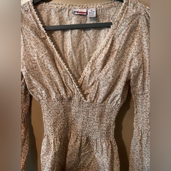 Girl krazy vintage y2k 90s 2000s boho floral smocked ruched fairy medium - Picture 5 of 5